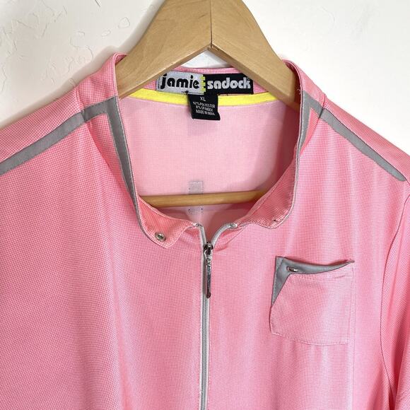 Jamie Sadock Tie Side Performance Golf Short Sleeve Top Womens XL Pink - Picture 3 of 6